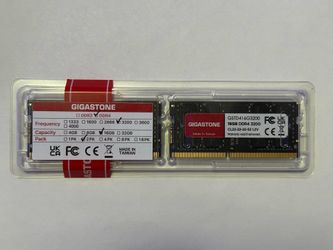 $120 Gigastone DDR4 16GB 3200MHz 2pack - LapTop RAM ONLY unopened in the box