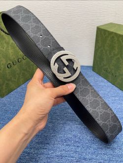 Gucci GG Supreme Belt with Interlocking G Buckle