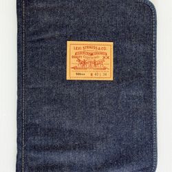 Rare Used Levi's 501 xx Denim made w/ Real Cotton Dark Wash Three-Ring Binder