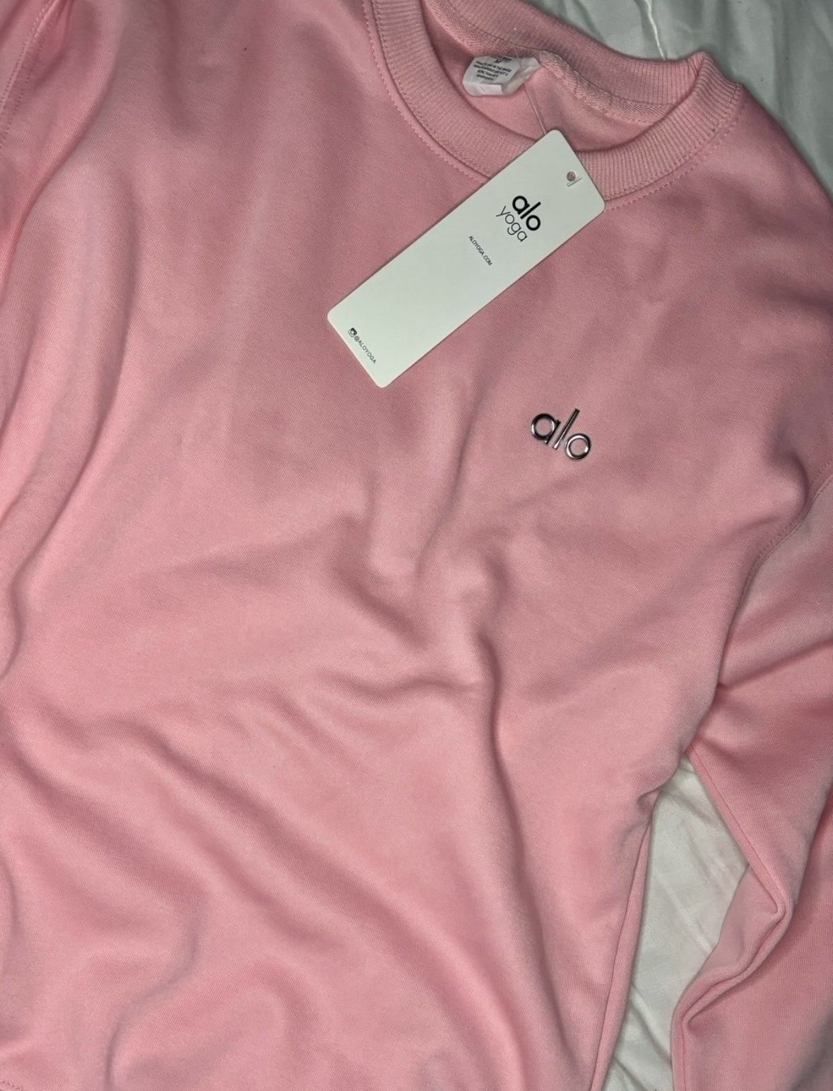 Alo Yoga Pink Crewneck Sweater