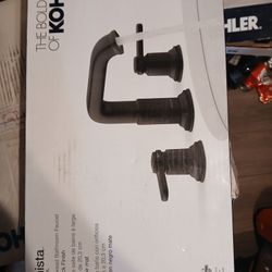 KOHLER 8" Widespread,  Matte Black, Faucet 