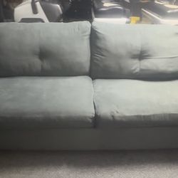 Grey Mid Sized Couch With (Full Sized) Pull Out Bed