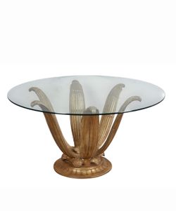 Mid-century carved giltwood Entry Table In Sue et Mare Manner 