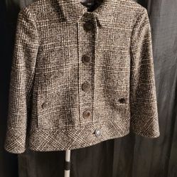 Hugo Boss Women’s Wool Check Jacket Size 2 (EU 32)