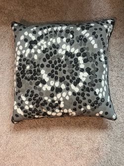 Two Decorative Gray and White Patterned Throw Pillow - Home Accents