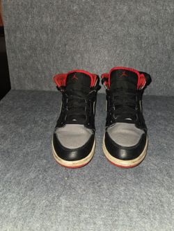 Air Jordan High-Top Sneakers Black Red Gray