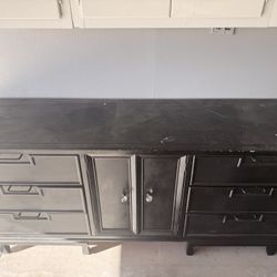 Wooden Black Dresser