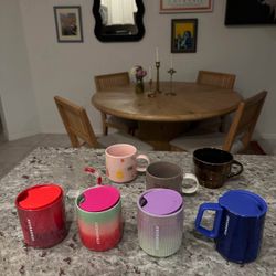 8 Starbucks Mugs & Travel Thermos