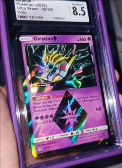 Pokémon [HOLO BLEED]Giratina Star 58/156 Sun Moon Ultra Prism ! CGC 8.5