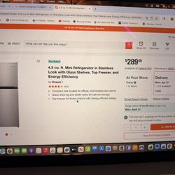 Vissani HVDR 45 PS Stainless Steel 4.5 Cu.ft Mini Fridge