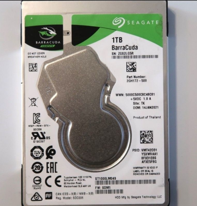 1 TB Hard Drive Barracuda 7200 rpm