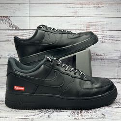 Nike Air Force 1 Low Supreme Black Sneakers Men’s Size 9.5