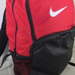 Nike Black & Red Backpack with Many Pockets