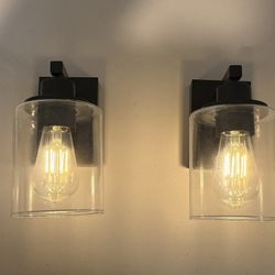 Two Rechargeable Wireless Wall Lamps