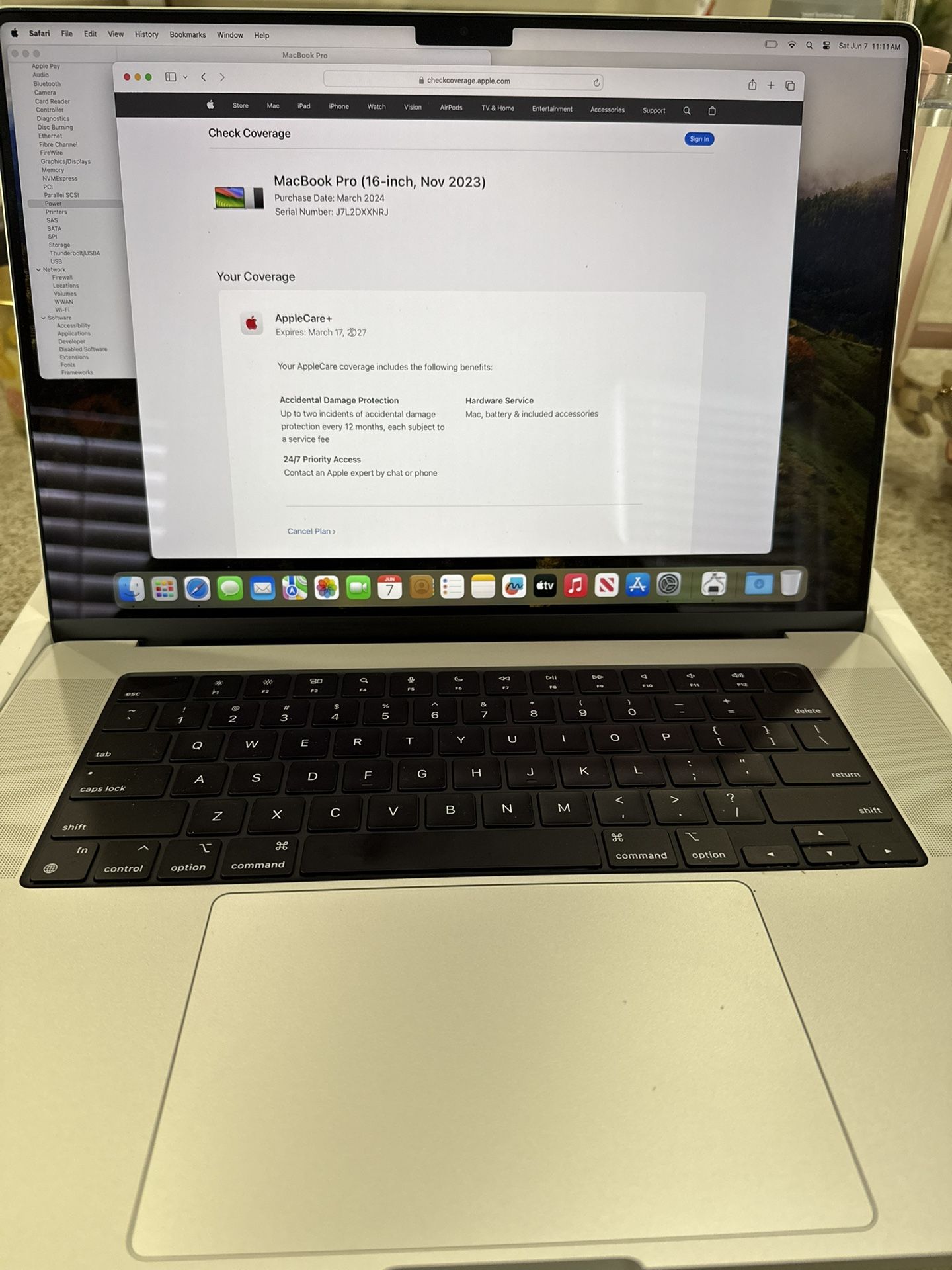 New Open Box Apple MacBook Pro 16” M3 Pro 18gb Ram 512gb W AppleCare Plus
