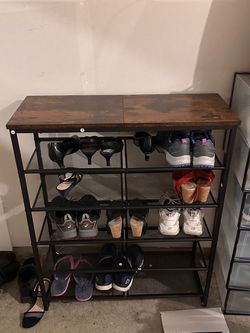 3 feet high rustic design shoe rack for sale