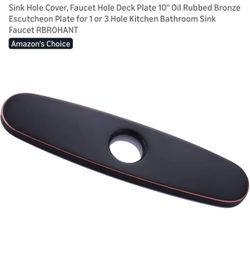 Sink Hole Cover, Faucet Hole Deck Plate 10"