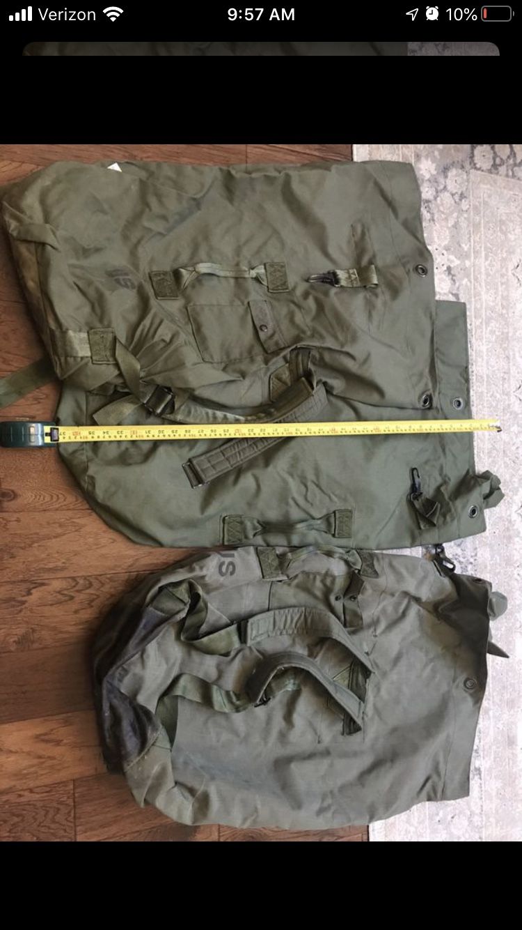 3 genuine Army Duffle bags - Price for ALL