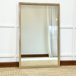 Vintage Large Wood Framed Mid Century Mirror