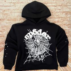 Black web spyder hoodie