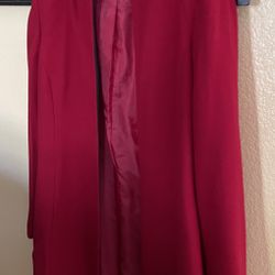 Beautiful red color not orange  long jacket