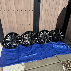 Akuza 843 Zenith Gloss Black Wheels-set of 5 18” Rims