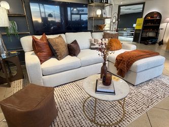 Light Gray Fabric Sectional Sofa with Chaise
