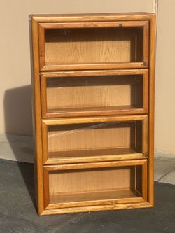 Antique Barrister Bookcase with Glass Doors