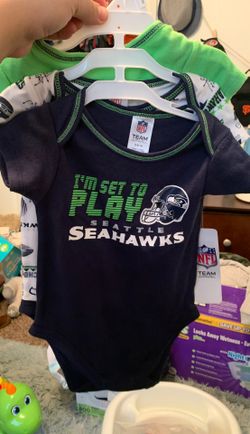 3 piece 3-6 months NFL Seattle Seahawks onesies