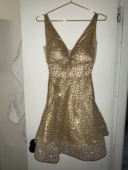 Gold Glitter Sequin Dress 