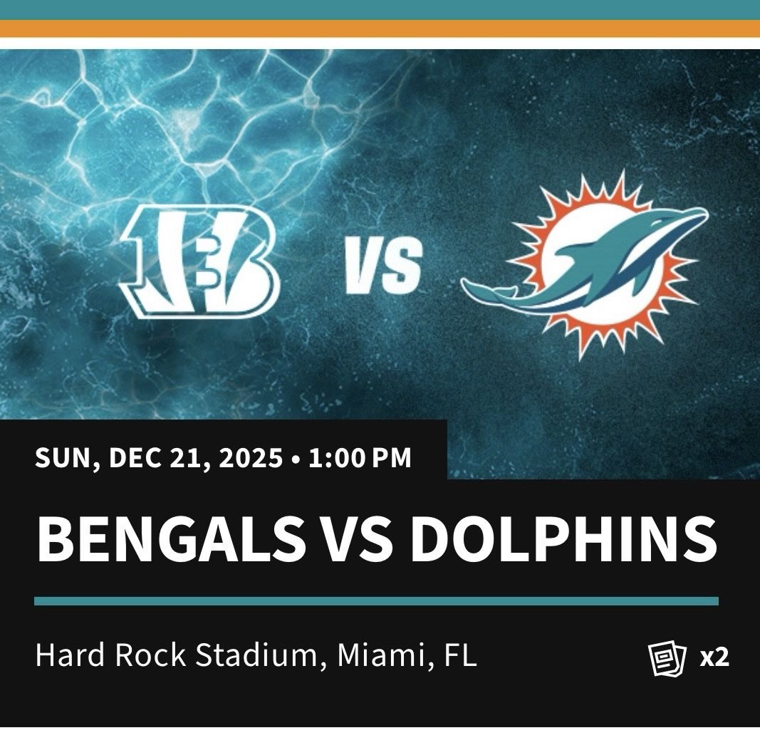 Bengals vs Dolphins