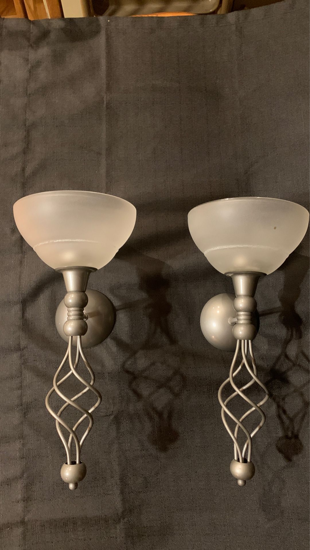 Pair of Grand Paragon Sconces- Nickel finish