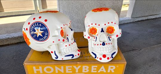 💀🍺 ESTRELLA JALISCO DÍA DE MUERTOS SKULLS – PAIR