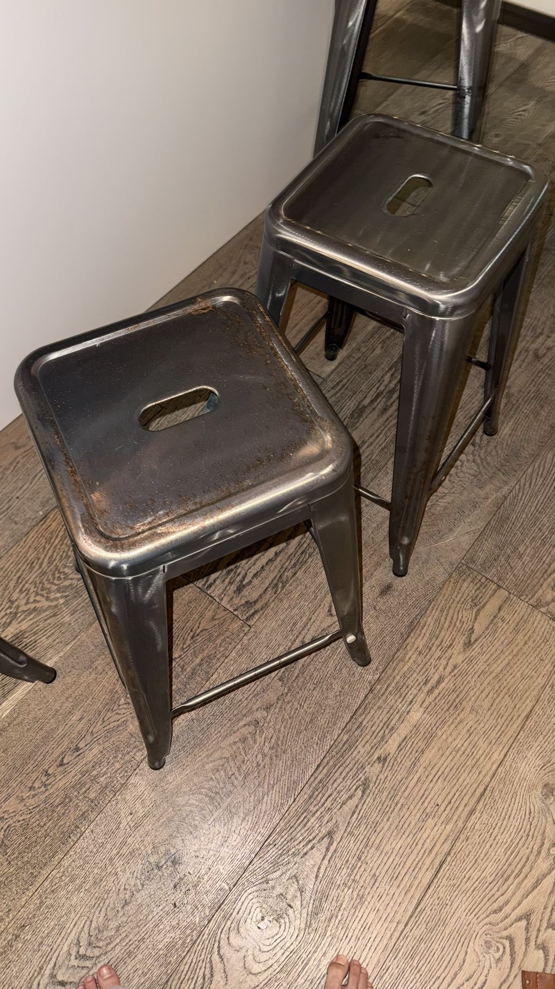 Metal Bar Stools (4)