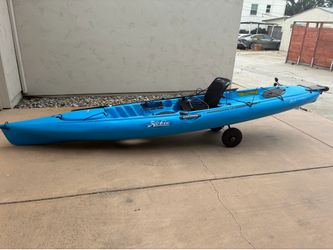 Hobie Mirage Revolution 13 – Offshore Yellowtail Fishing Kayak – Livewell, Turbo Fins & Cart Included