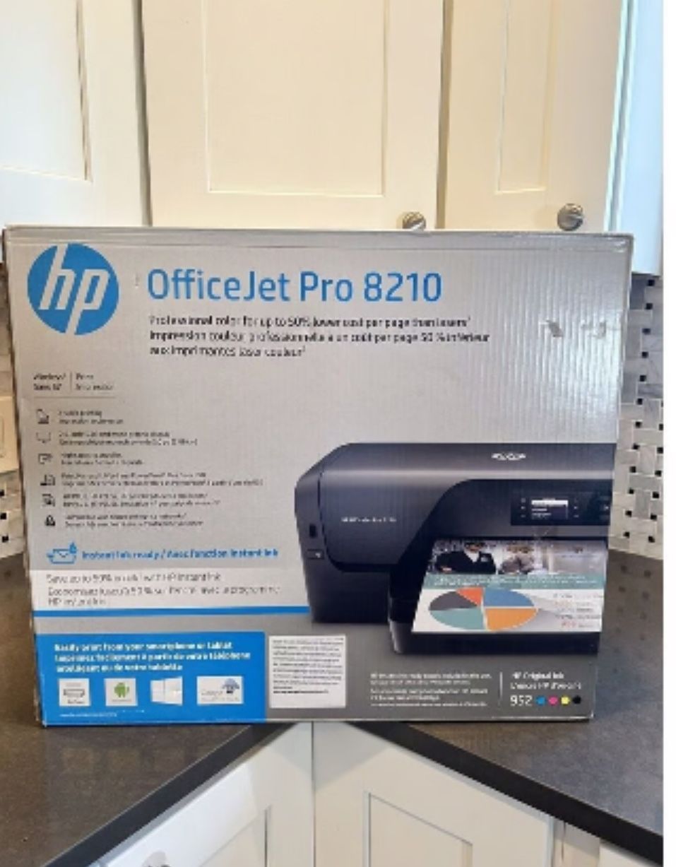 Brand New  Sealed HP OfficeJet Pro 8210 Wireless Printer with Mobile Printing