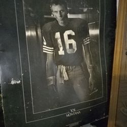 Signed Joe Montana Poster Got It From My College Days