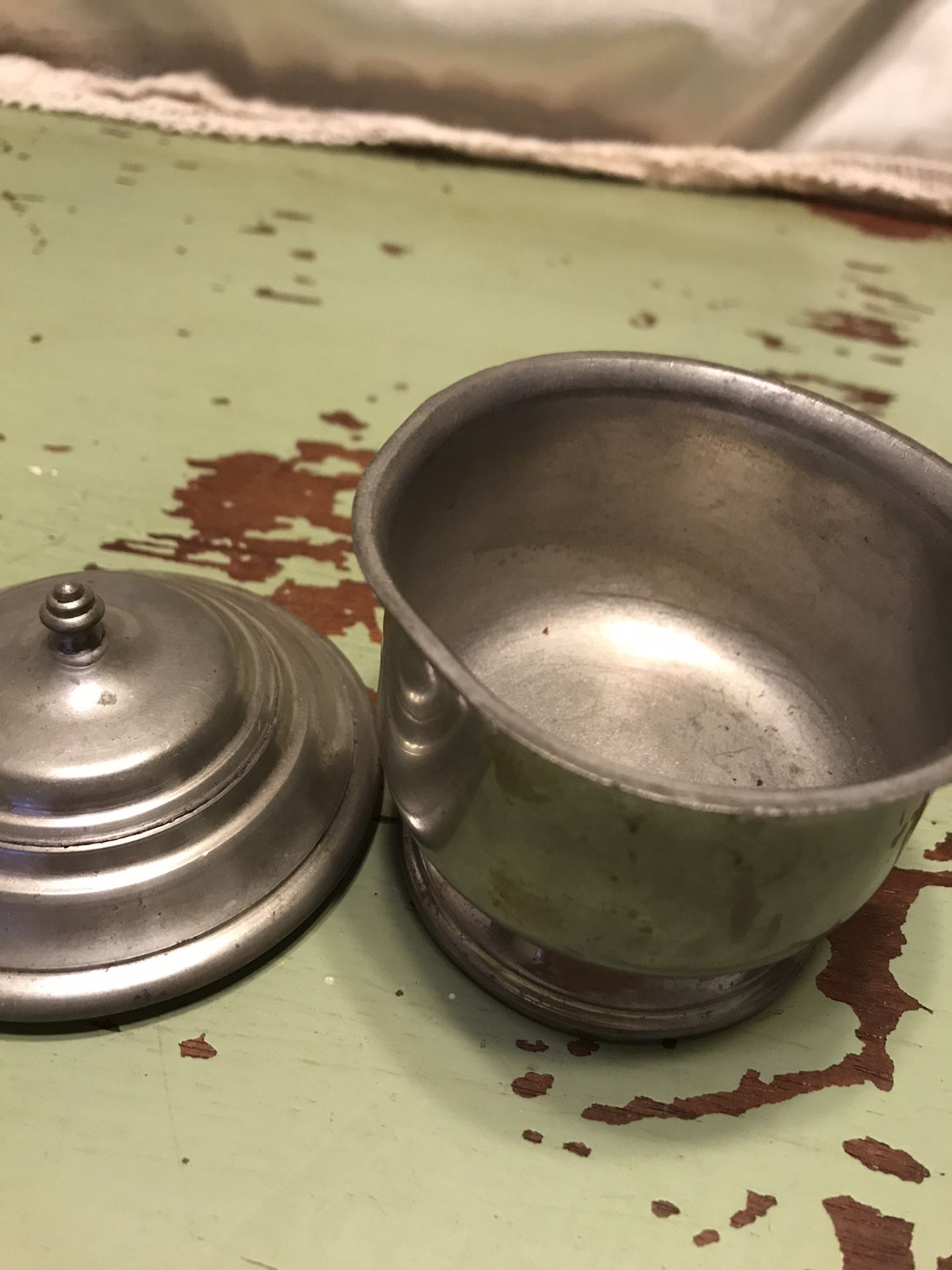 Pewter Mini Bowl With Lid Williamsburg Pewter