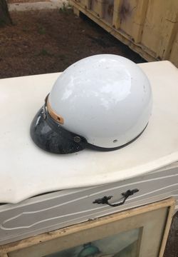 Old motorcycle helmet