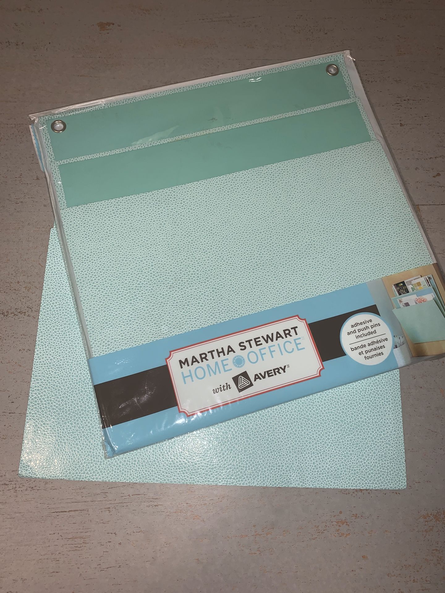 Martha Stewart Avery turquoise desk organizer set