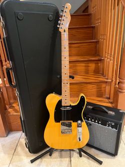 Fender MIM Ash Deluxe Telecaster w/ Hardshell Case, Fender Amp