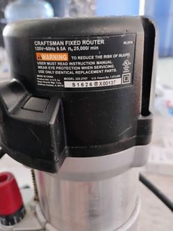 Craftsman Fixed Router 9.5A 1 3/4 HP