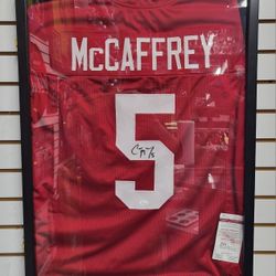 Christian McCaffrey Signed Stanford Cardinal Football Jersey JSA