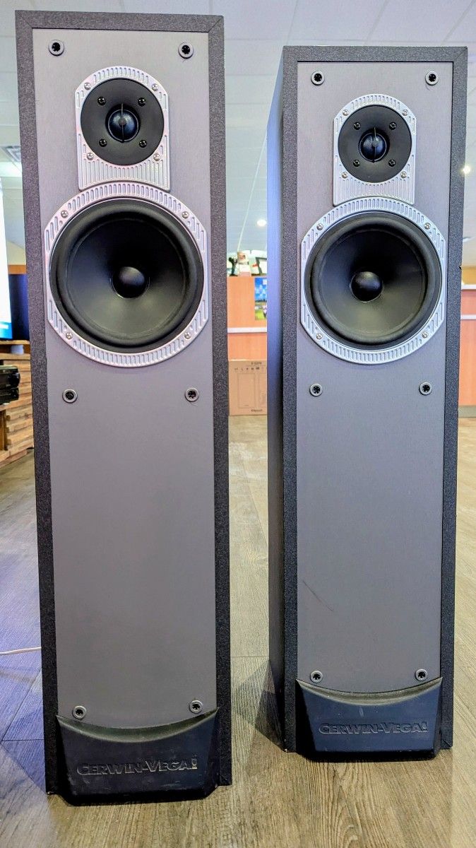 For Sale Cerwin Vega V6F Tower Speakers Sounds Loud And Clear Clean Bass