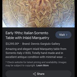 Early 19th Century Italian Sorrento Table