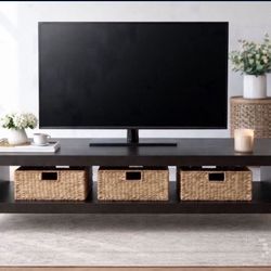 Modern Black TV Stand / Media Console