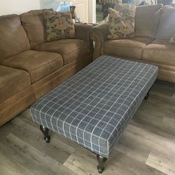 Ashley Furniture Queen Sleeper Sofa, Love seat And Ottoman 