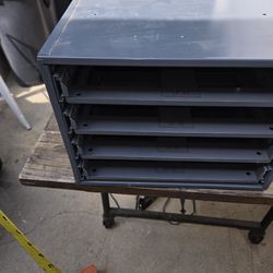 durham manuf. sliding drawer cabinet frame