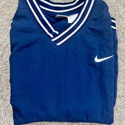 Vintage Nike Blue Pullover Windbreaker V-Neck