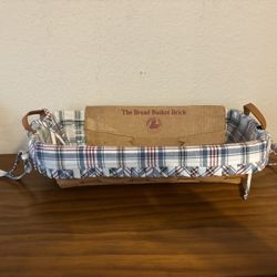 Longaberger Basket With Liner & Warming Board